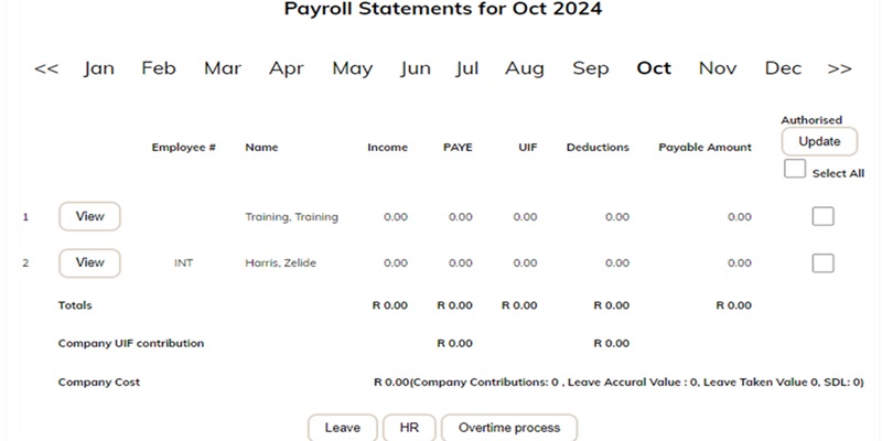 Finances - Payroll System Software South Africa
