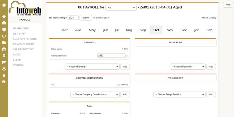 Finances - Payroll System Software South Africa
