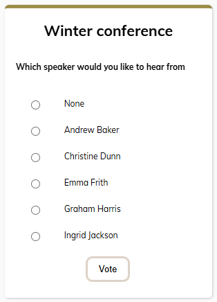 Employee Poll Feature